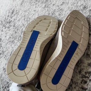 Calvin Klein Cream and Blue Loafers